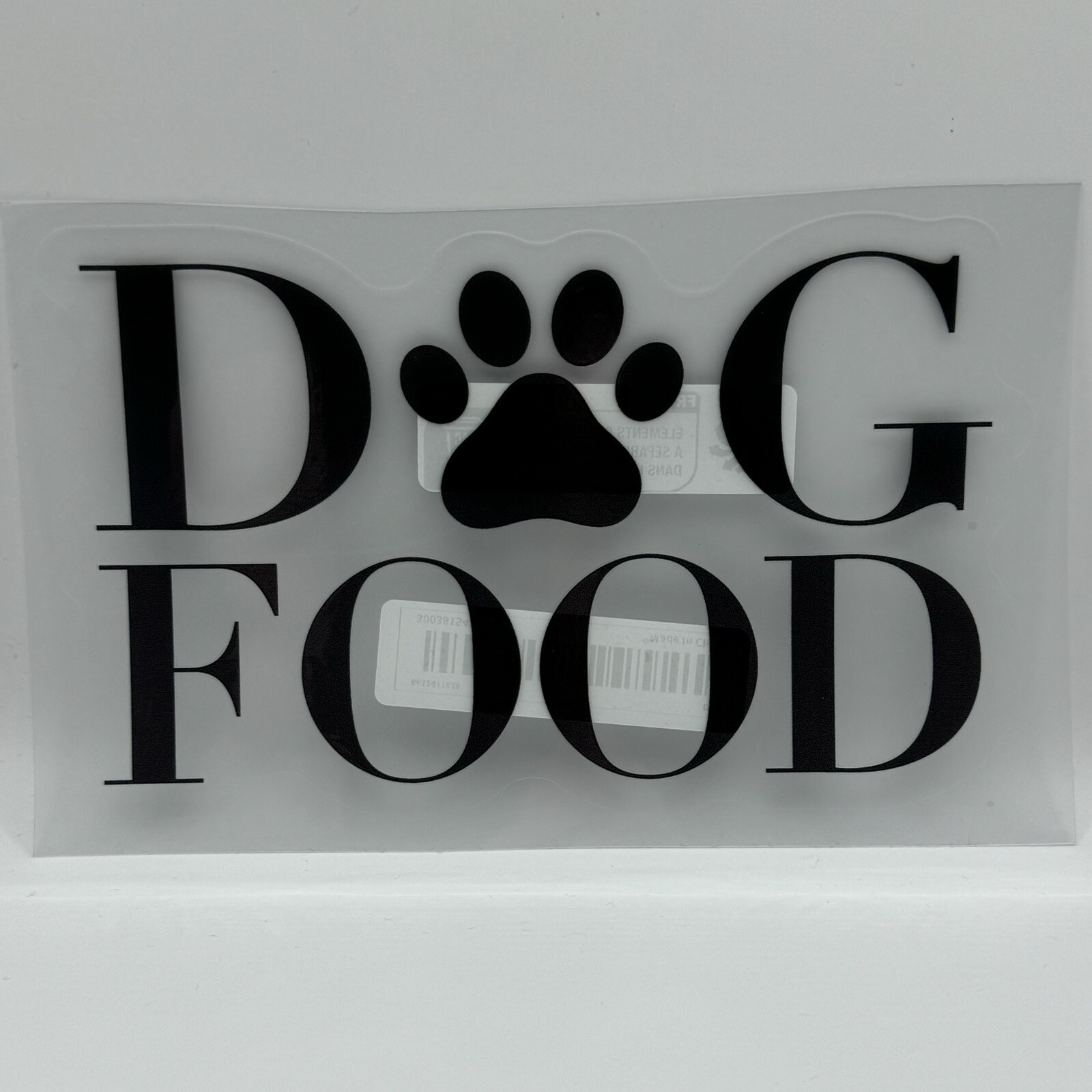 Dog OR Cat Food Decal 7.09" wide x 4.33" tall
