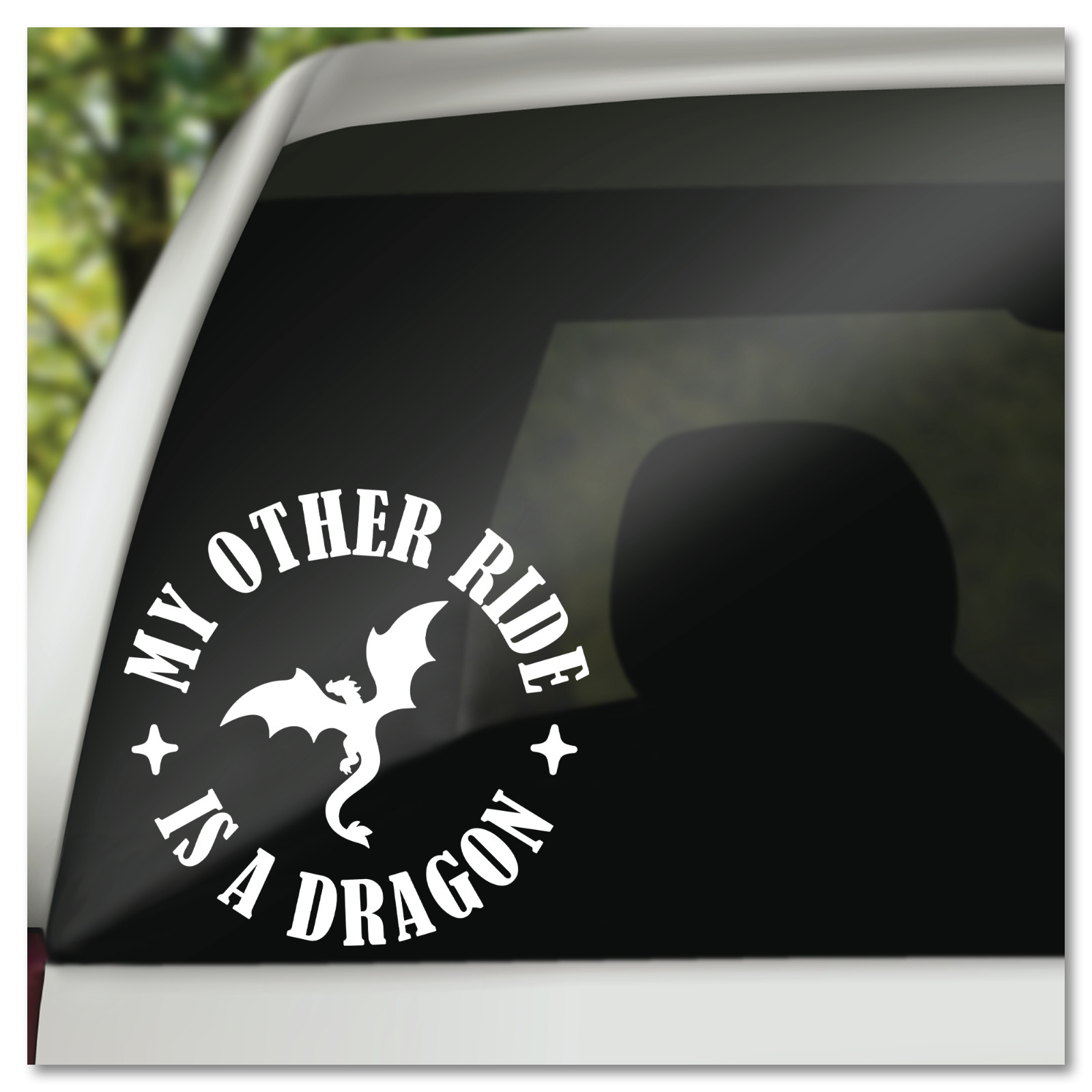 6" My Other Ride Is A Dragon Vinyl Decal Sticker