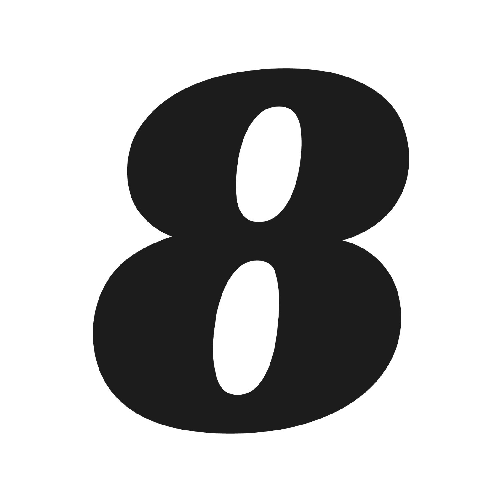 Racing Number 8 font Vinyl decal Eight race sports font Sticker
