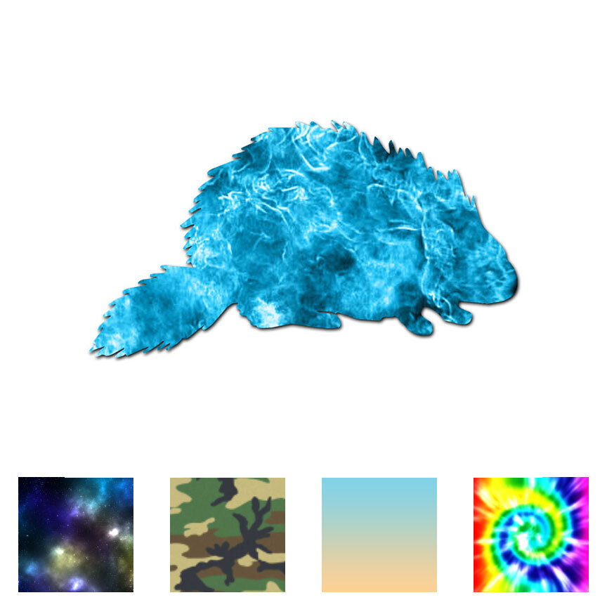 Porcupine Beaver – Vinyl Decal Sticker – Multiple Patterns & Sizes – ebn541