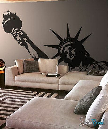 Statue of Liberty Vinyl Wall Decal Sticker. New York Theme Decor. NYC. #122