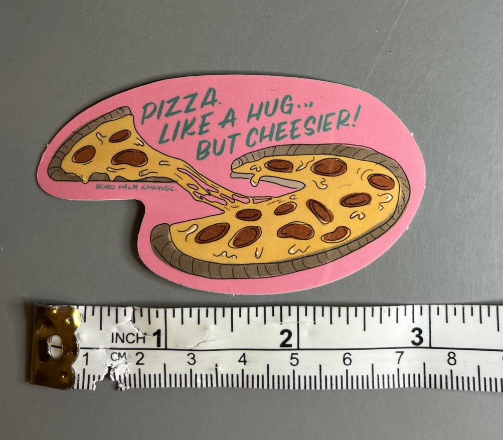 Pizza Like a Hug But Cheesier Sticker iPhone Android Laptop Tablet Bottle