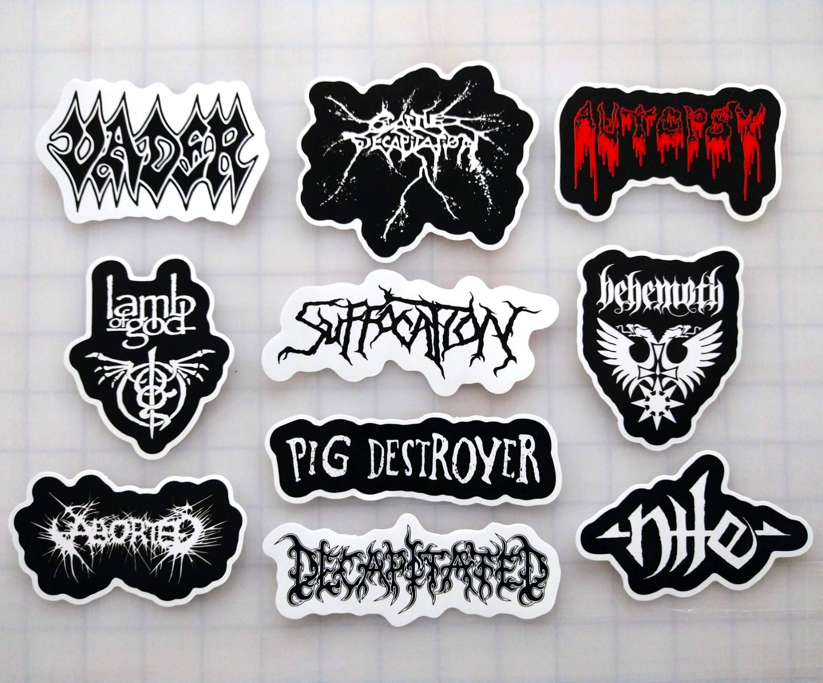 Death Metal Sticker Lot (10 Pack) SET 2 black extreme punk grindcore crust cvlt