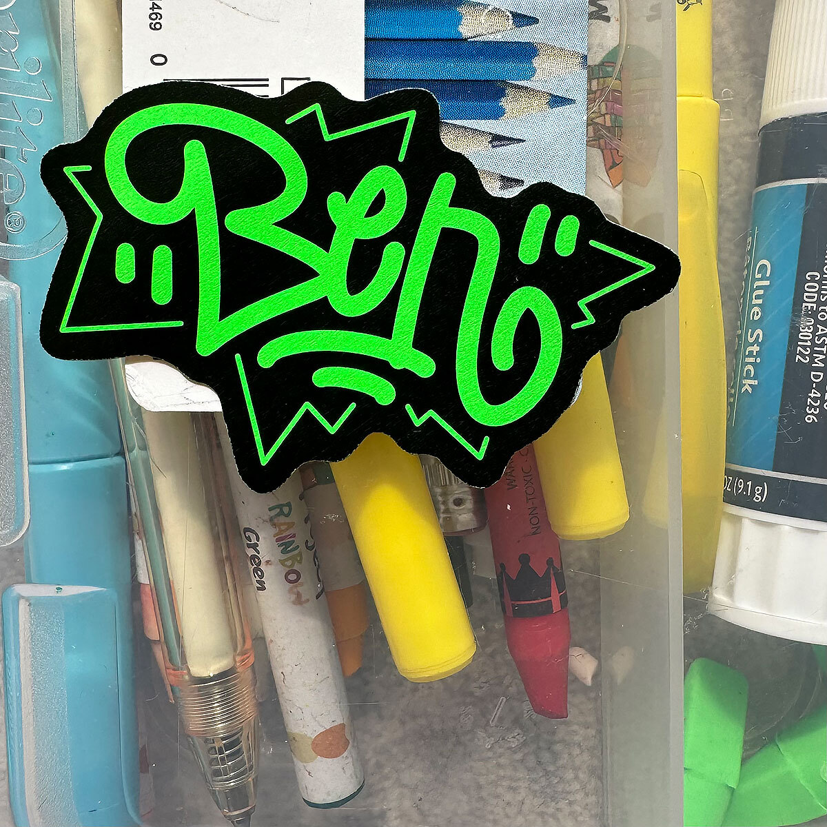 Name Sticker Pack : BEN | for school or Office | Graffiti | Calligraphy
