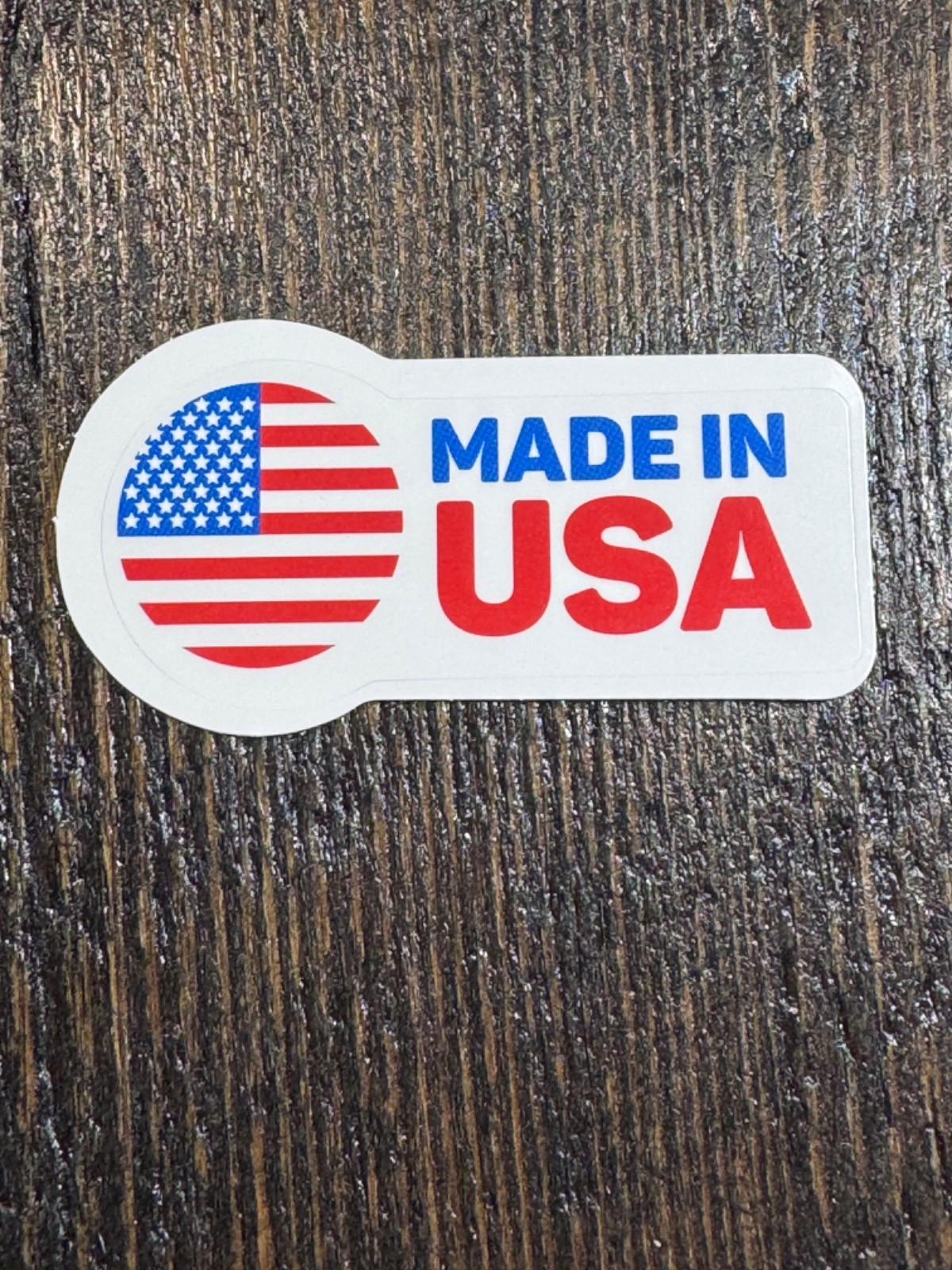 Patriotic sticker – Made In USA Flag Decal 2”