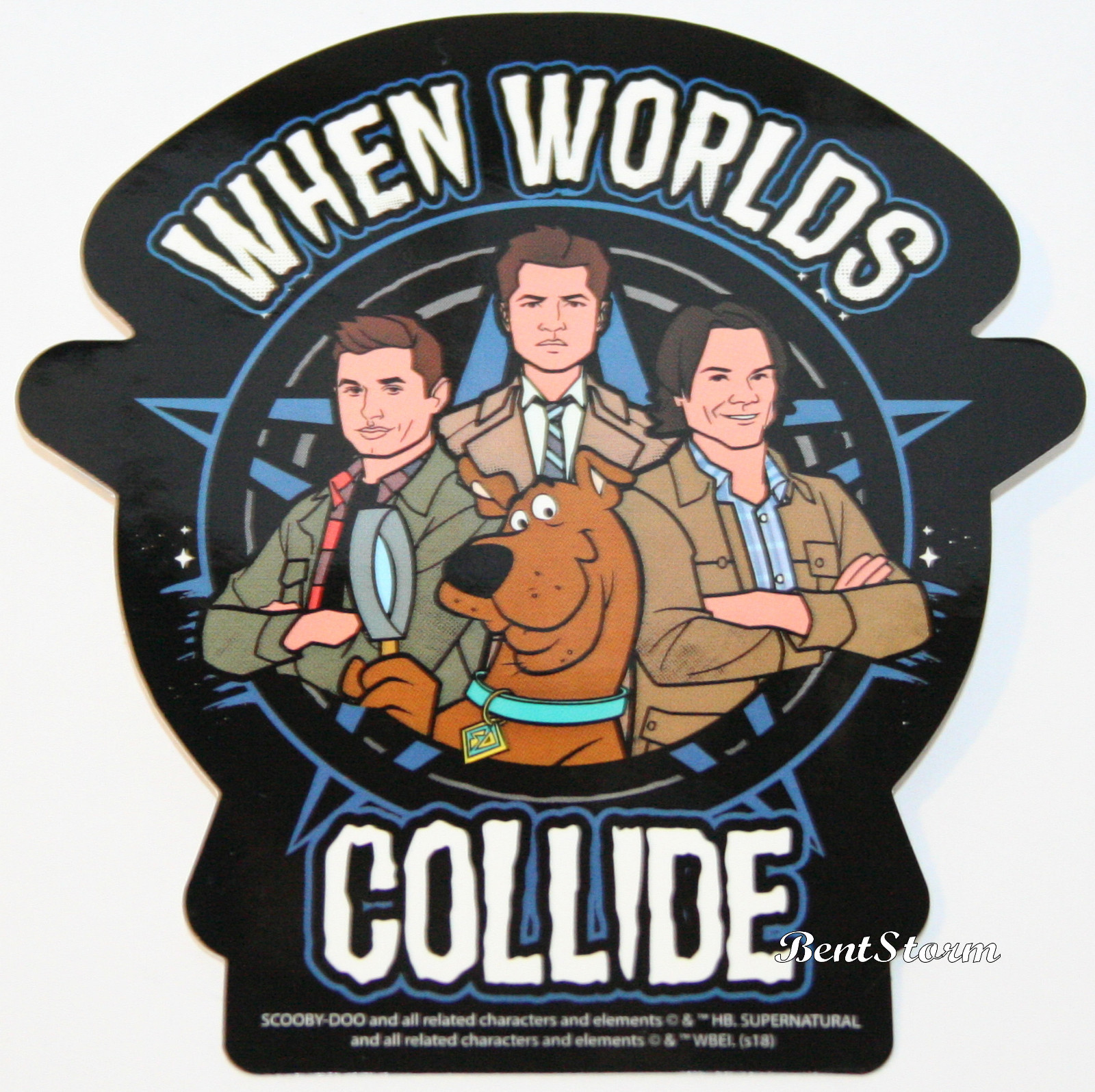 Scooby Supernatural Sam & Dean When Worlds Collide Diecut Vinyl Wall STICKER NWT