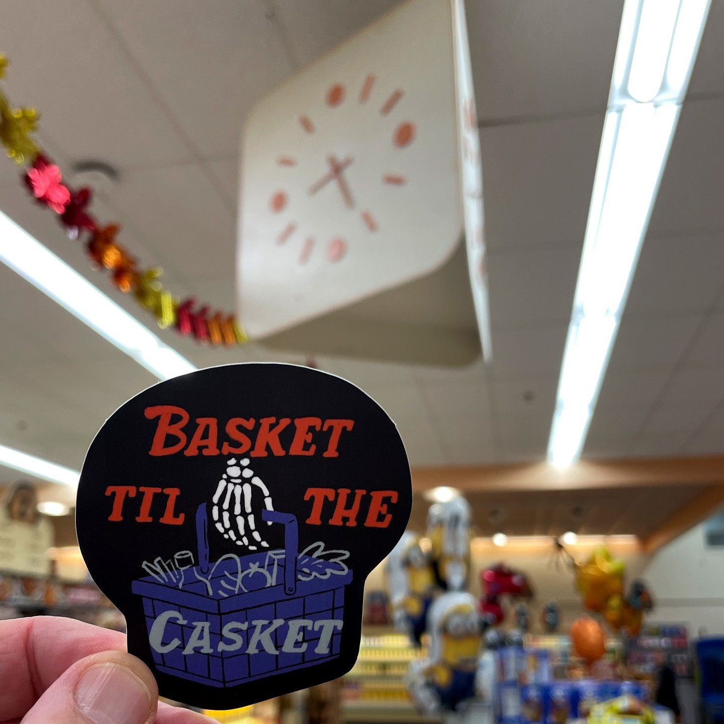 Market Basket Til The Casket sticker -New England Supermarket