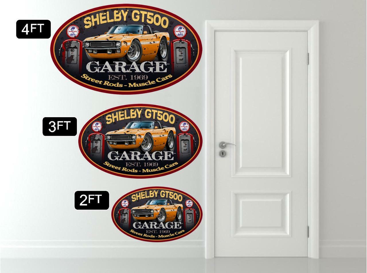 1969 1970 Shelby GT500 Mustang Convertible Garage Sign Wall Art Graphic Sticker