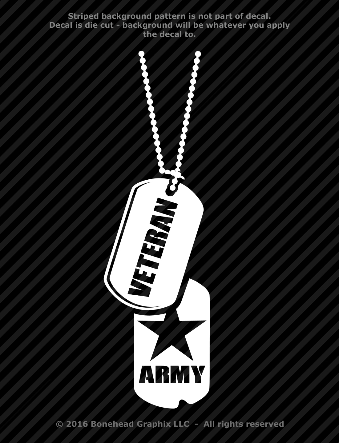 Military Veteran AV Dog Tags Vinyl Decal Combat Veteran Window Sticker 25 Colors