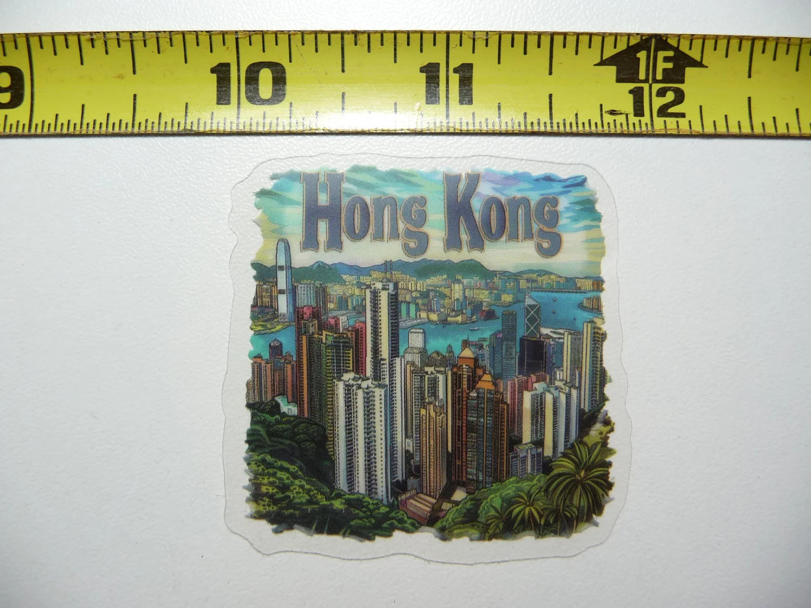 HONG KONG CHINA SMALL STICKER DECAL TRAVEL VIEW SITE COLORFUL VISIT VACATION