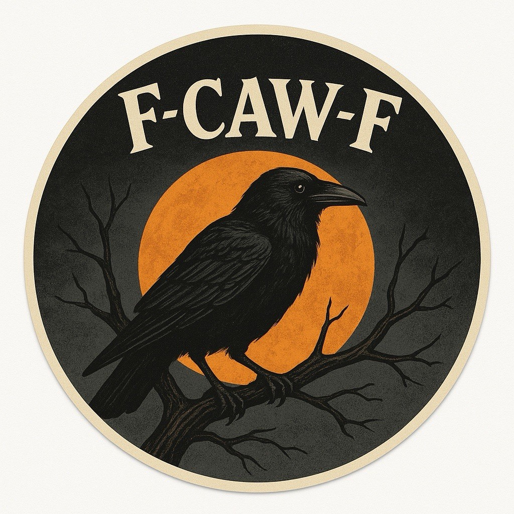 Funny, Sarcastic 3” “F-caw-F” Crow Sticker For Tumbler, Laptop