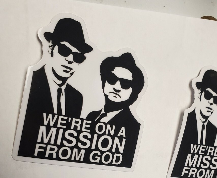 MISSION FROM GOD BLUES BROTHERS STICKERS VARIETY PACK LOT OF 3