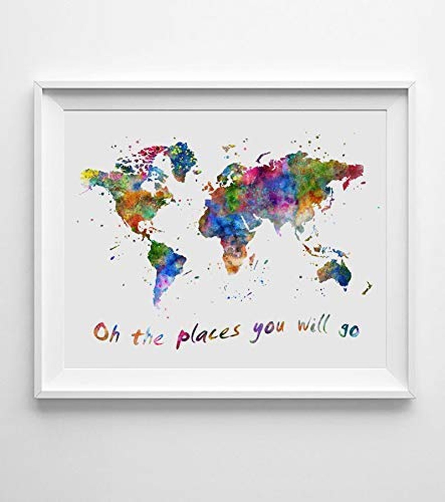 Oh The Places You Will Go Quotes The World Map Wall Art Watercolor World Map …