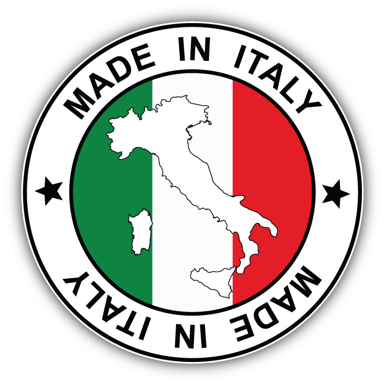 Made In Italy Map Flag Label Car Bumper Sticker Decal