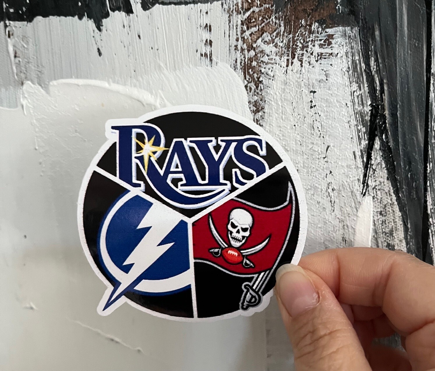 Tampa Bay Lightning Buccaneers Rays Combined Logo Design Decal Sticker