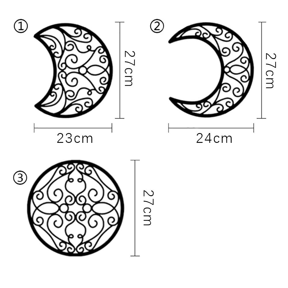 Moon Wall Decoration, Moon Phase Wall Art Decoration Hanging (5 Pieces) Nordi…