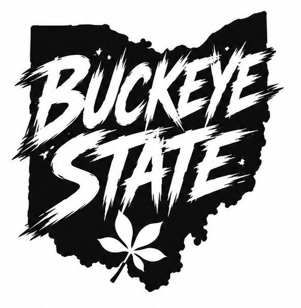 Ohio Buckeye State Patriotic Vinyl Decal