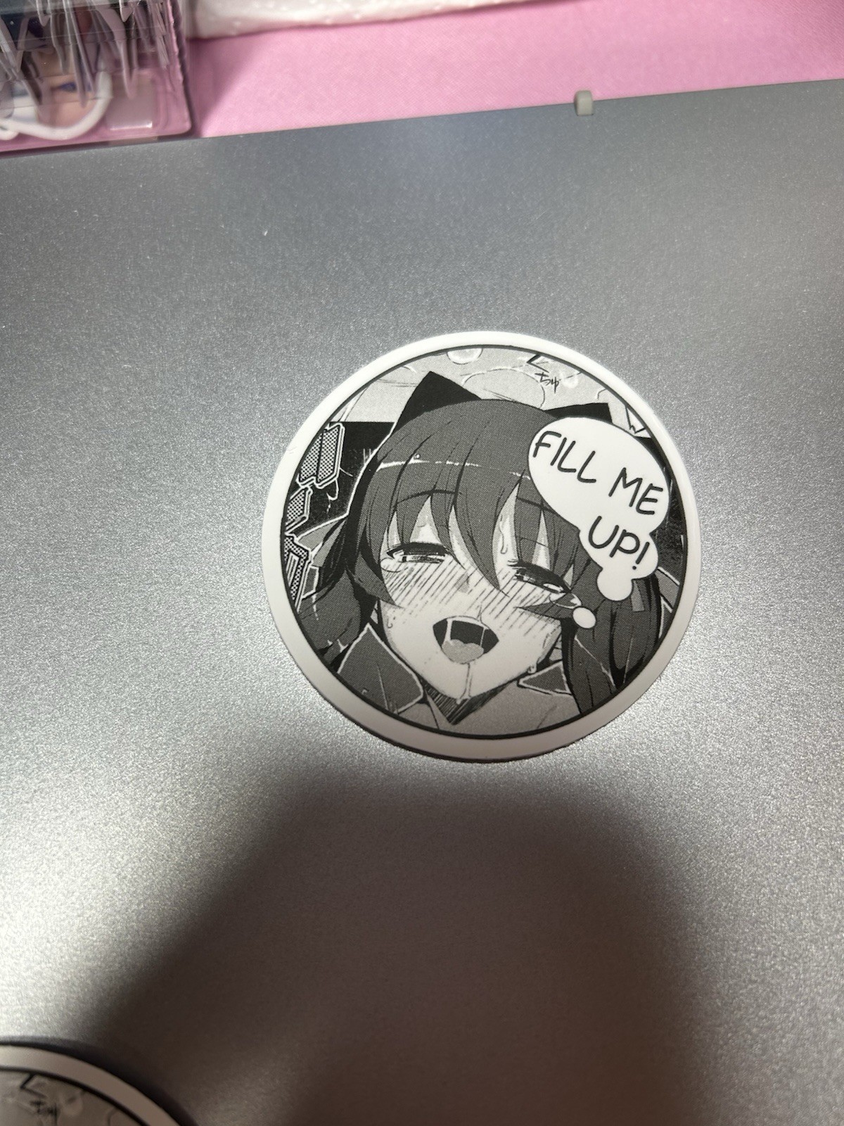 black and white waifu lewd sexy girls stickers #7