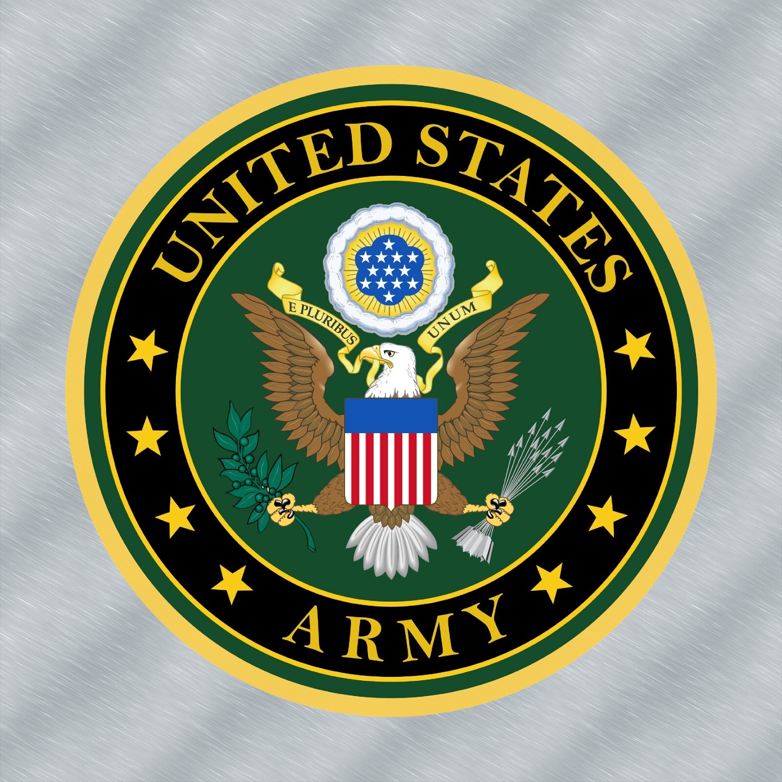 Army Service Laminated Sticker Choose from 2", 3", 4", 5" or 6" Sizes for Laptop