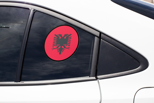 Albania Flag Circle Sticker Decal