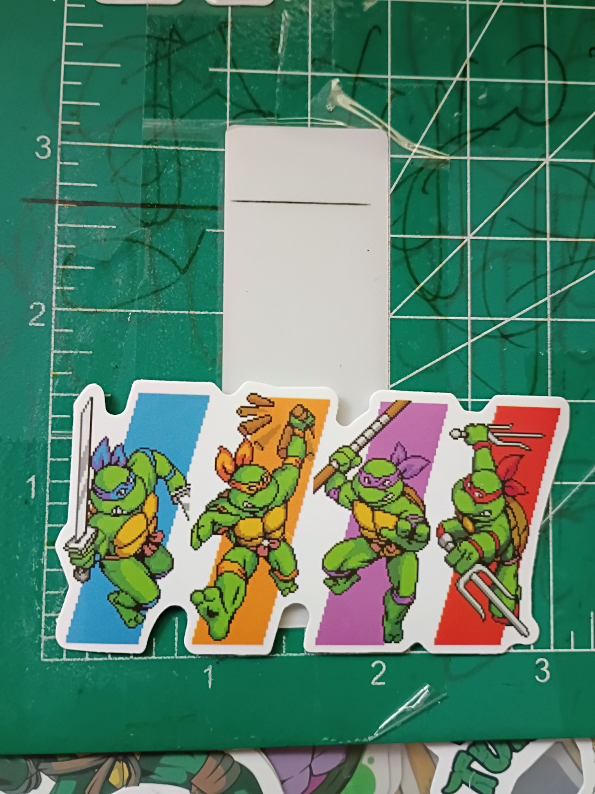 TMNT STICKER X VYNIL HIGH GLOSS DIECUT STICKER X 3x 1.5 INCHES STICKER X TMNT…