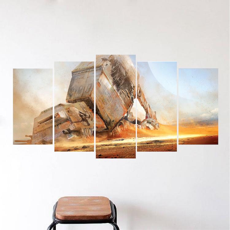 Star Wars AT-AT Wall Decal Canvas Mural Vinyl Wall Decal ATAT Force Awakens, s74