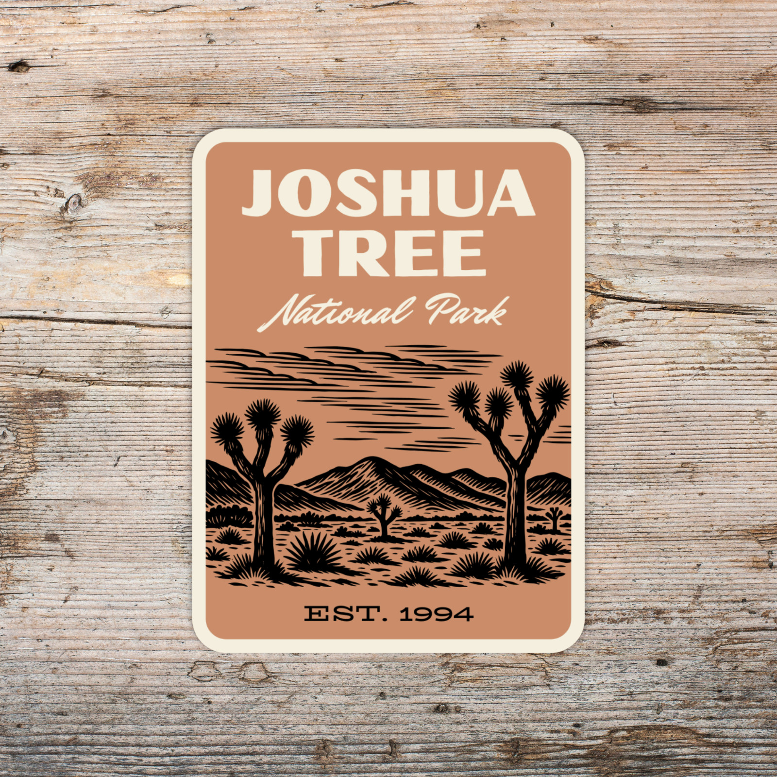 Joshua Tree National Park Sticker – Retro 1960s Style Decal
