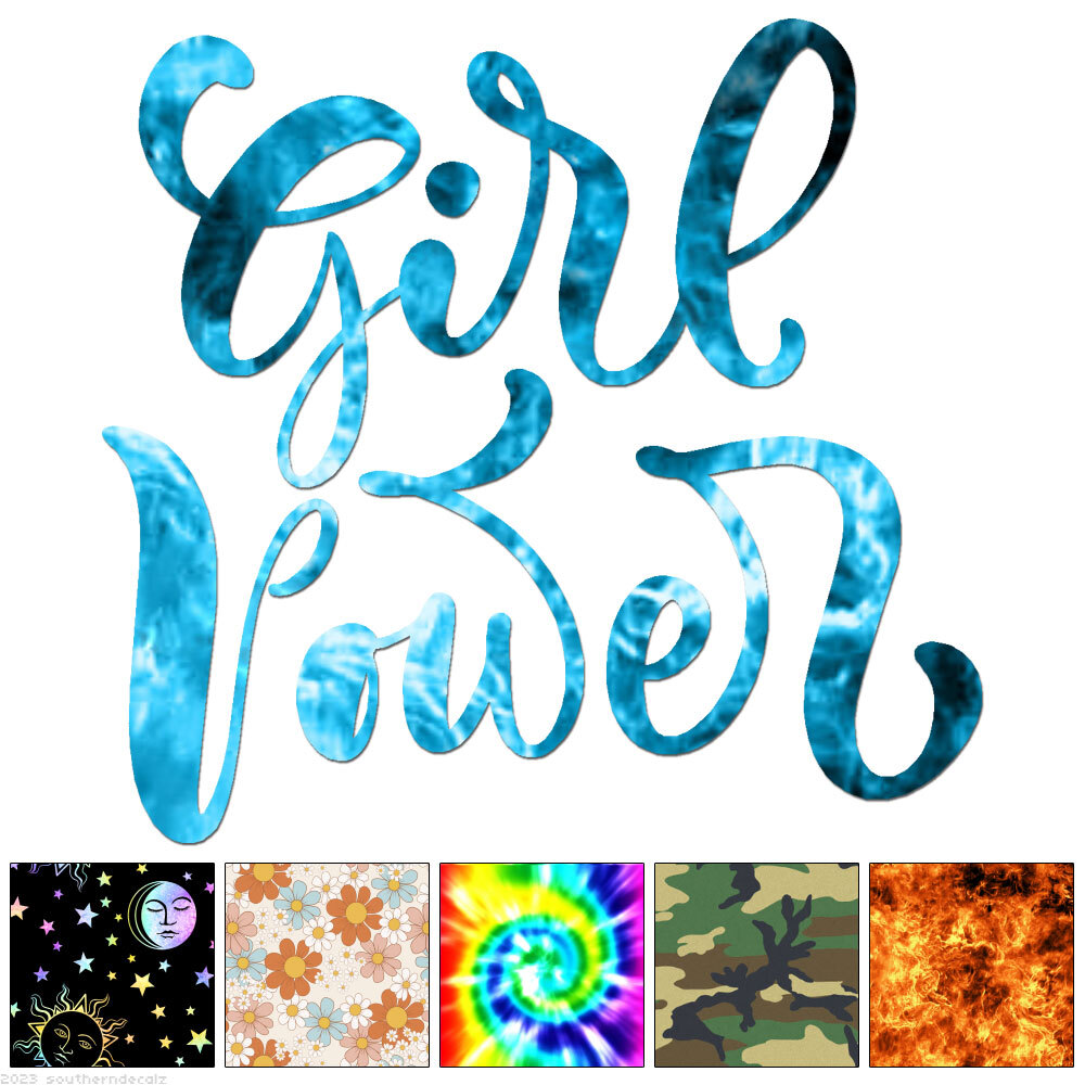 Girl Power – Decal Sticker – Multiple Patterns & Sizes – ebn6302