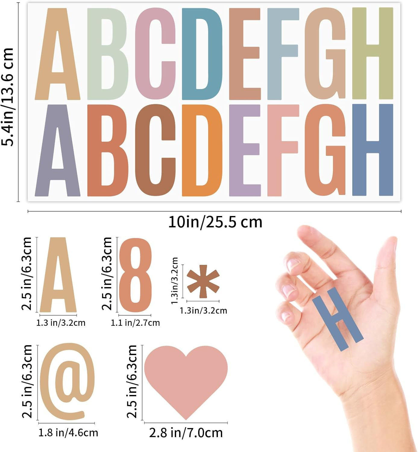 Letter ABC Sticker Large 2.5 Inch Alphabet Vinyl Decals for Poster Bulletin Boar