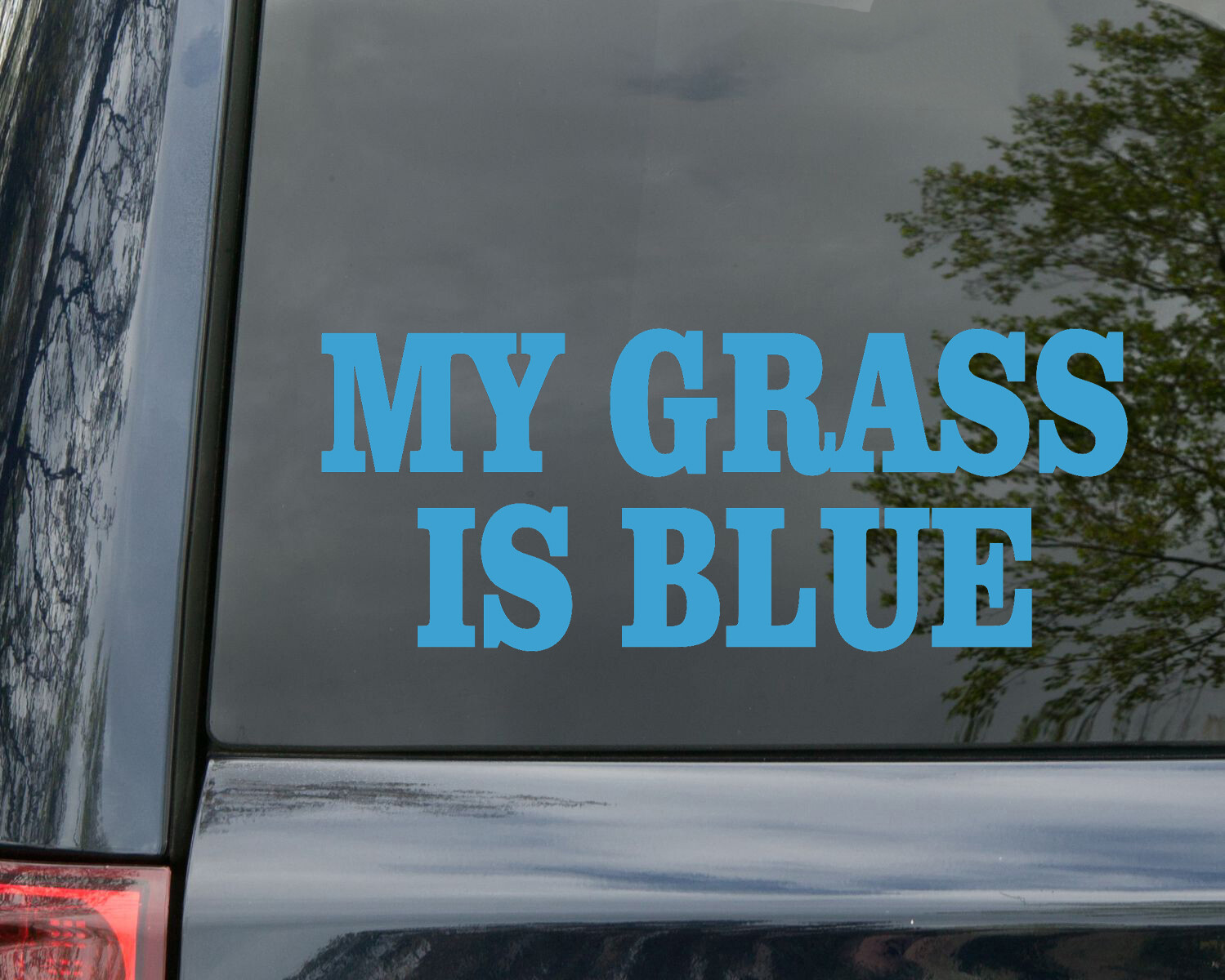 My Grass is Blue Vinyl Decal – Bluegrass Music Banjo Mandolin – Die Cut Sticker