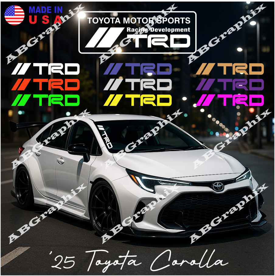 Toyota Racing Development TRD Decal – Many colors available – Free Shipping