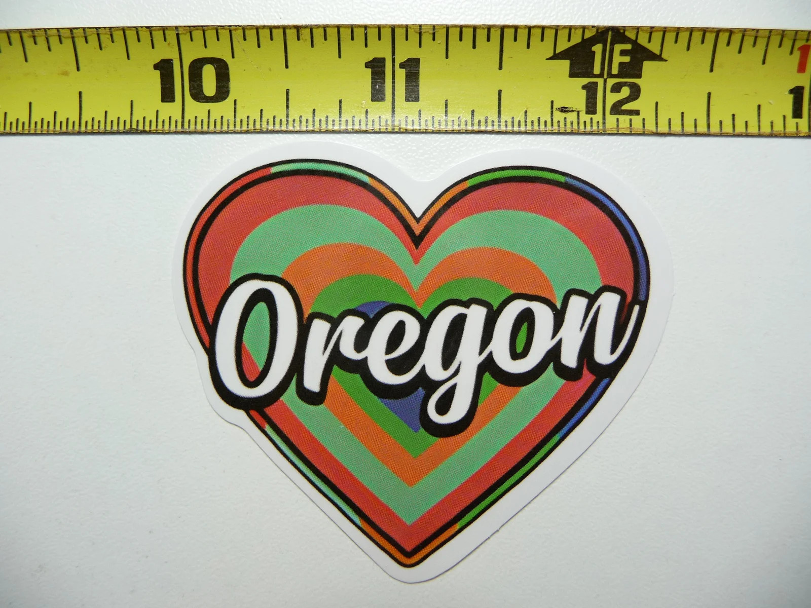OREGON LOVE HEART LAYERS SMALL STICKER DECAL PRIDE SOUVENIR TRAVEL MEMORIES