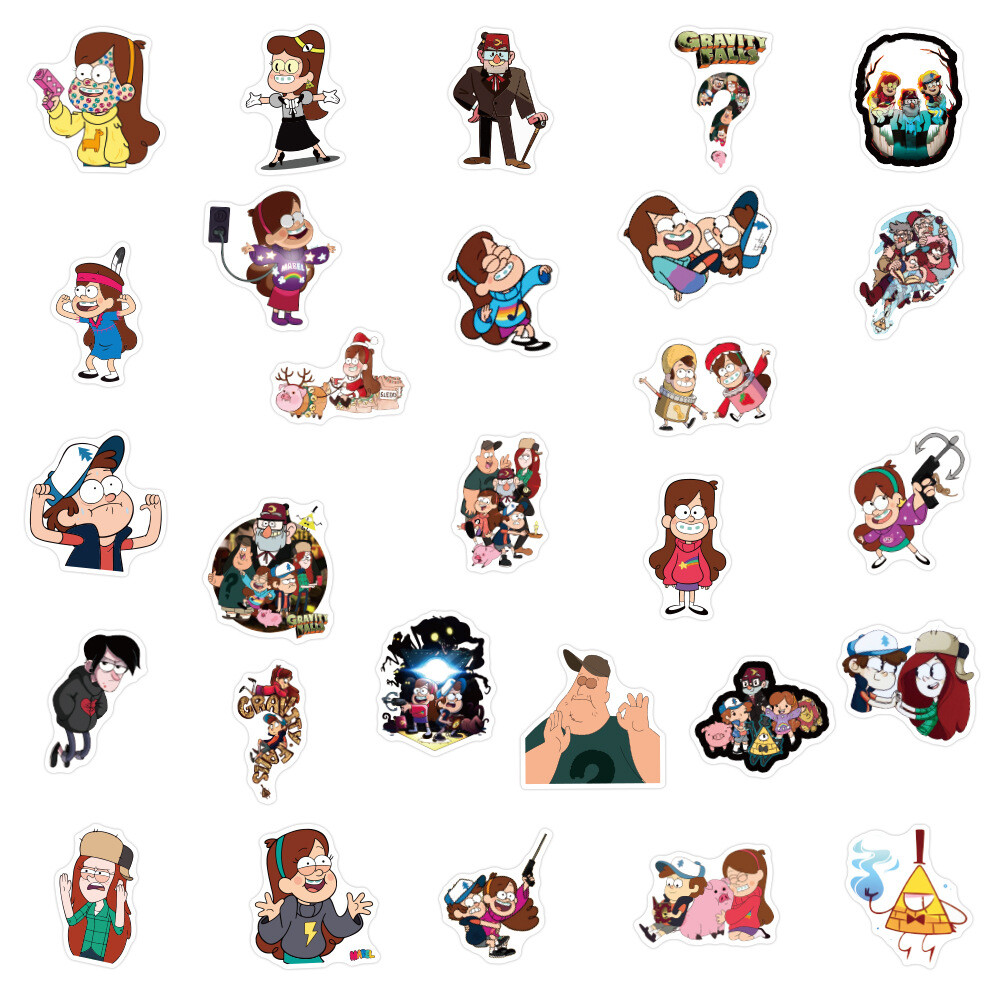 100Pcs Gravity Falls Sticker Teens Girls Scrapbooking Water Bottles Waterproof