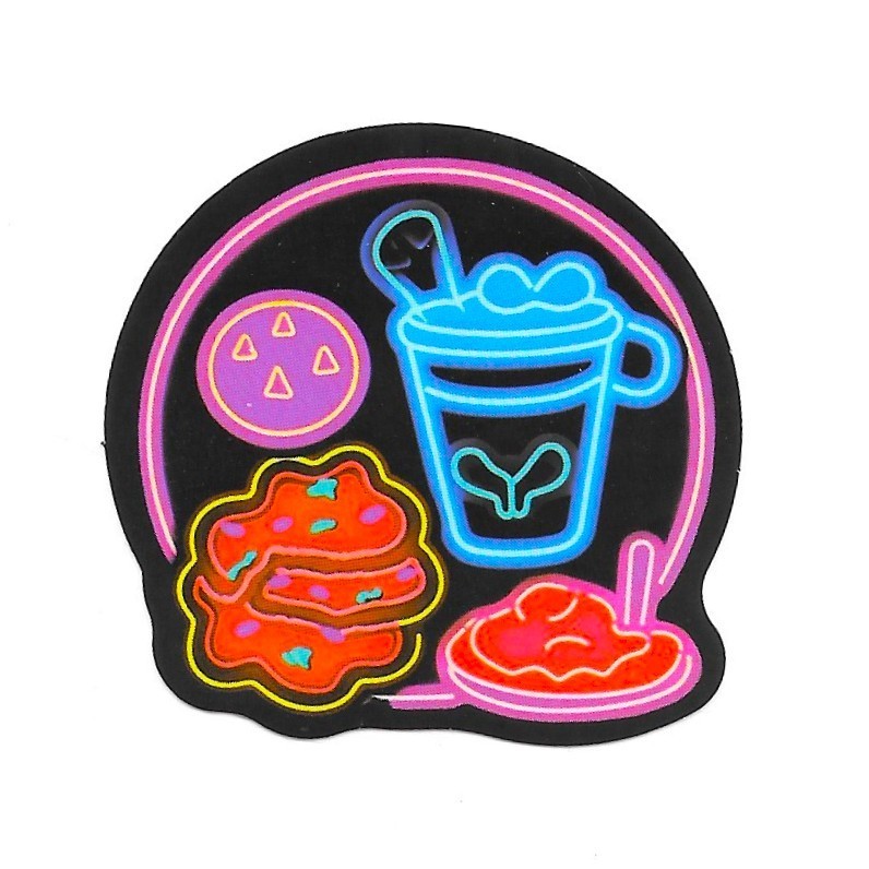 Neon Coffee and Cookie Vinyl Sticker Retro Diner Decal Foodie Laptop Gift Cute