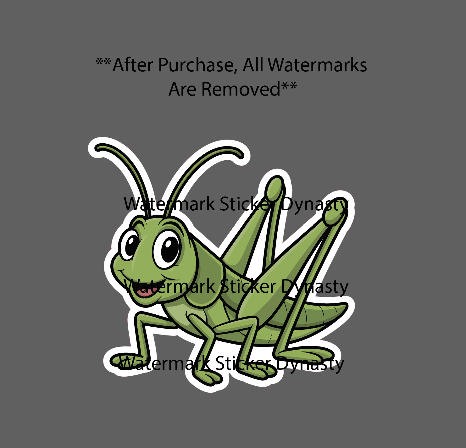 Grasshopper Sticker Waterproof Decal Cartoon Animal Art Cute Kawaii Gift NEW