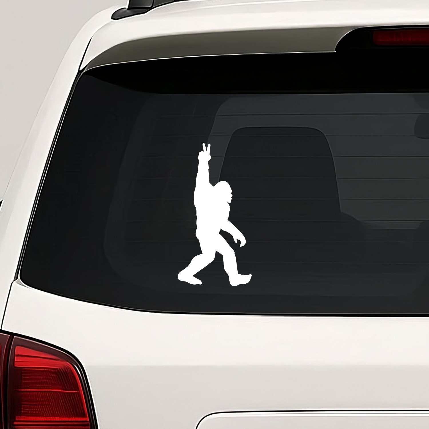Sasquatch Peace Sign Vinyl Die Cut Decal Sticker – Bigfoot Yeti Cryptid Love