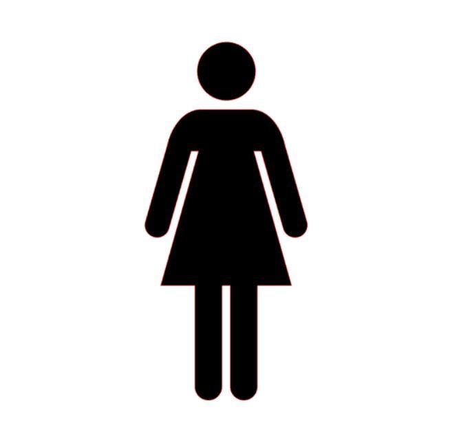 Restroom Bathroom Sticker PICK SIZE COLOR Vinyl Decal Men Women Symbol Sign Shop