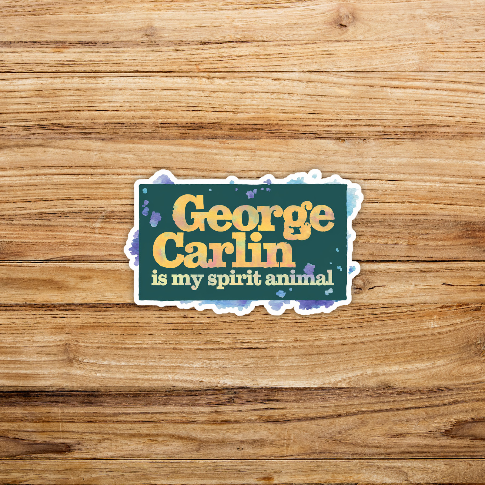 George Carlin is My Spirit Animal Funny Retro Sticker for Comedy Fans #700