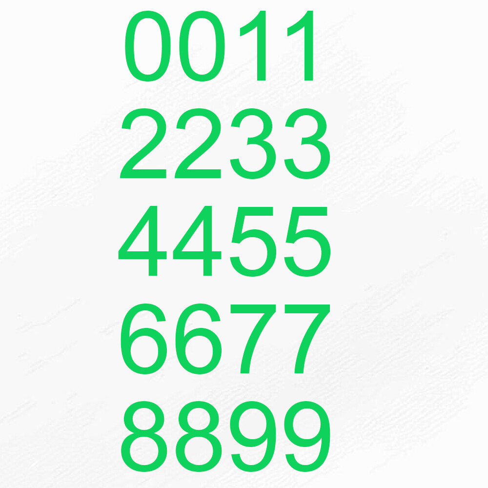 Lime Green Vinyl Custom Number Decal Sheet Mailbox Address Boat Sticker Kit
