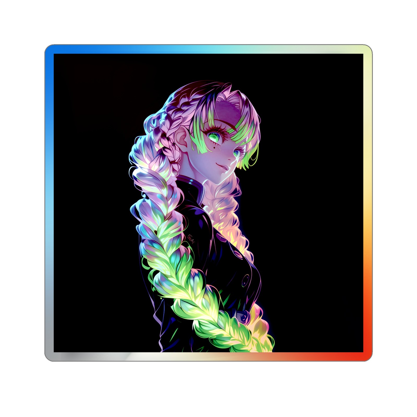 Neon Braided Mitsuri Kanroji sticker