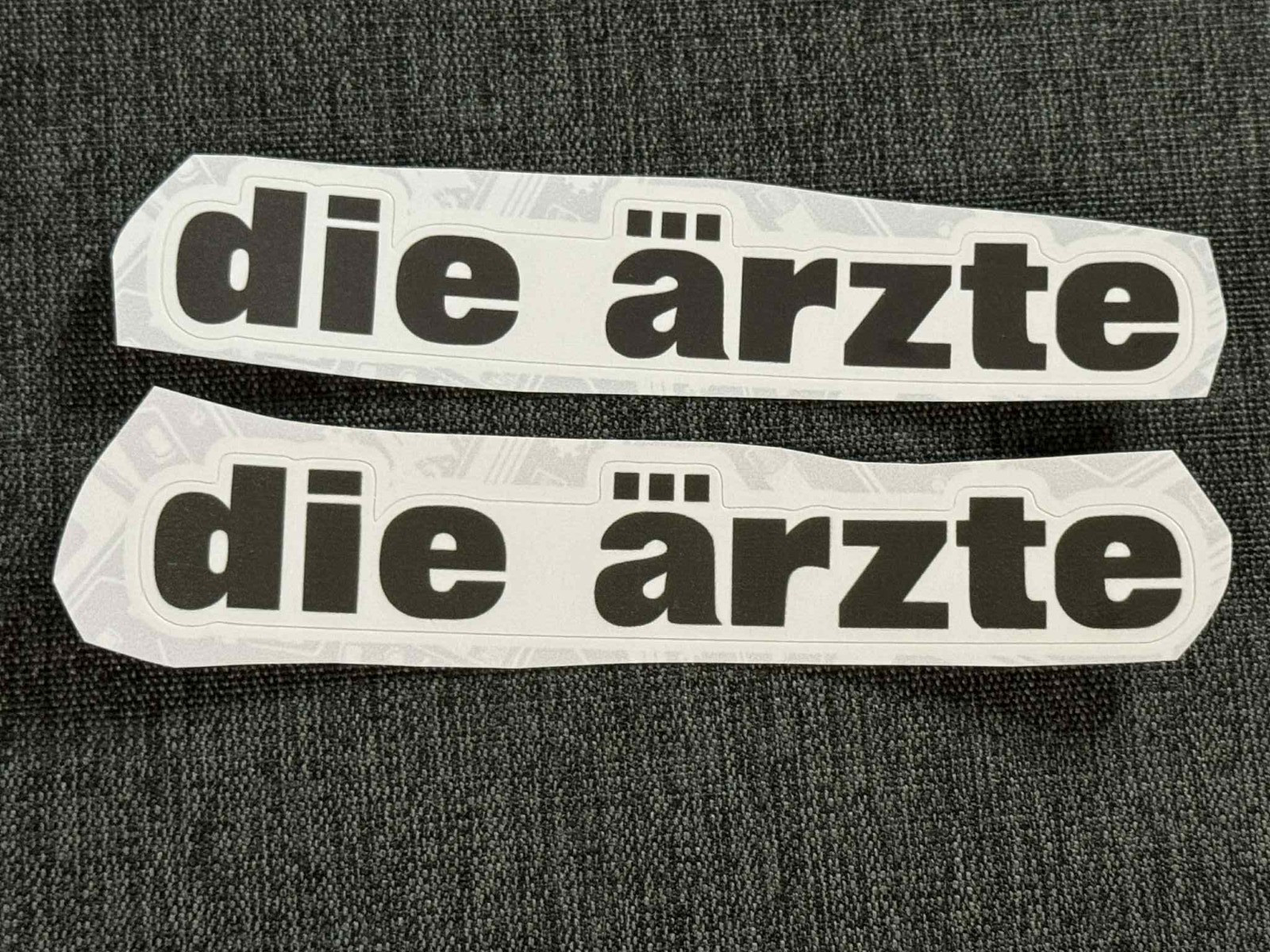 Lot of 2 DIE ARZTE 5/8" x 4 1/2" Band Logo STICKERS FAST! FREE SHIP!