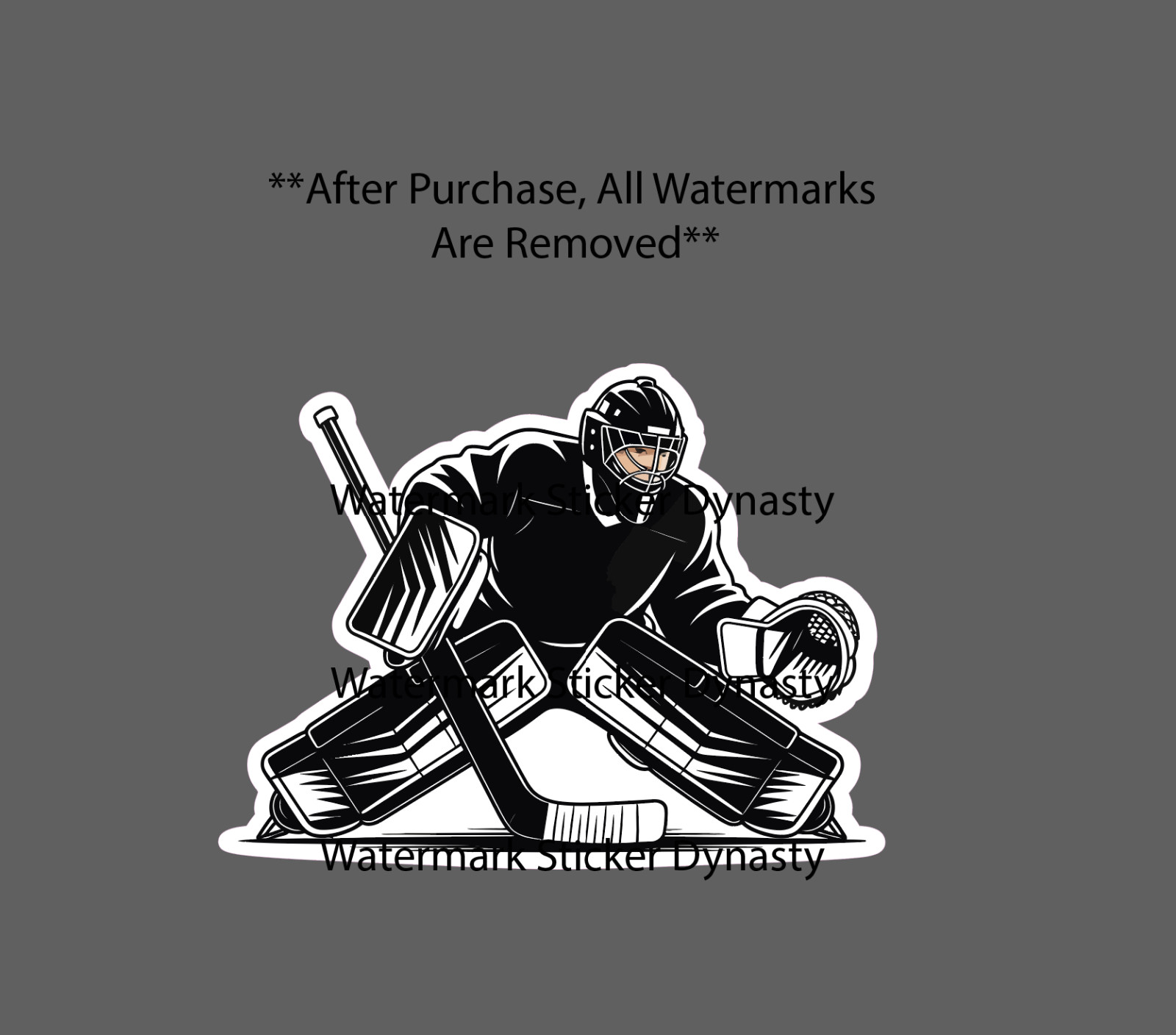 Hockey Goalie Sticker Waterproof Decal Sports Ice Game Sport Pro Gift NEW