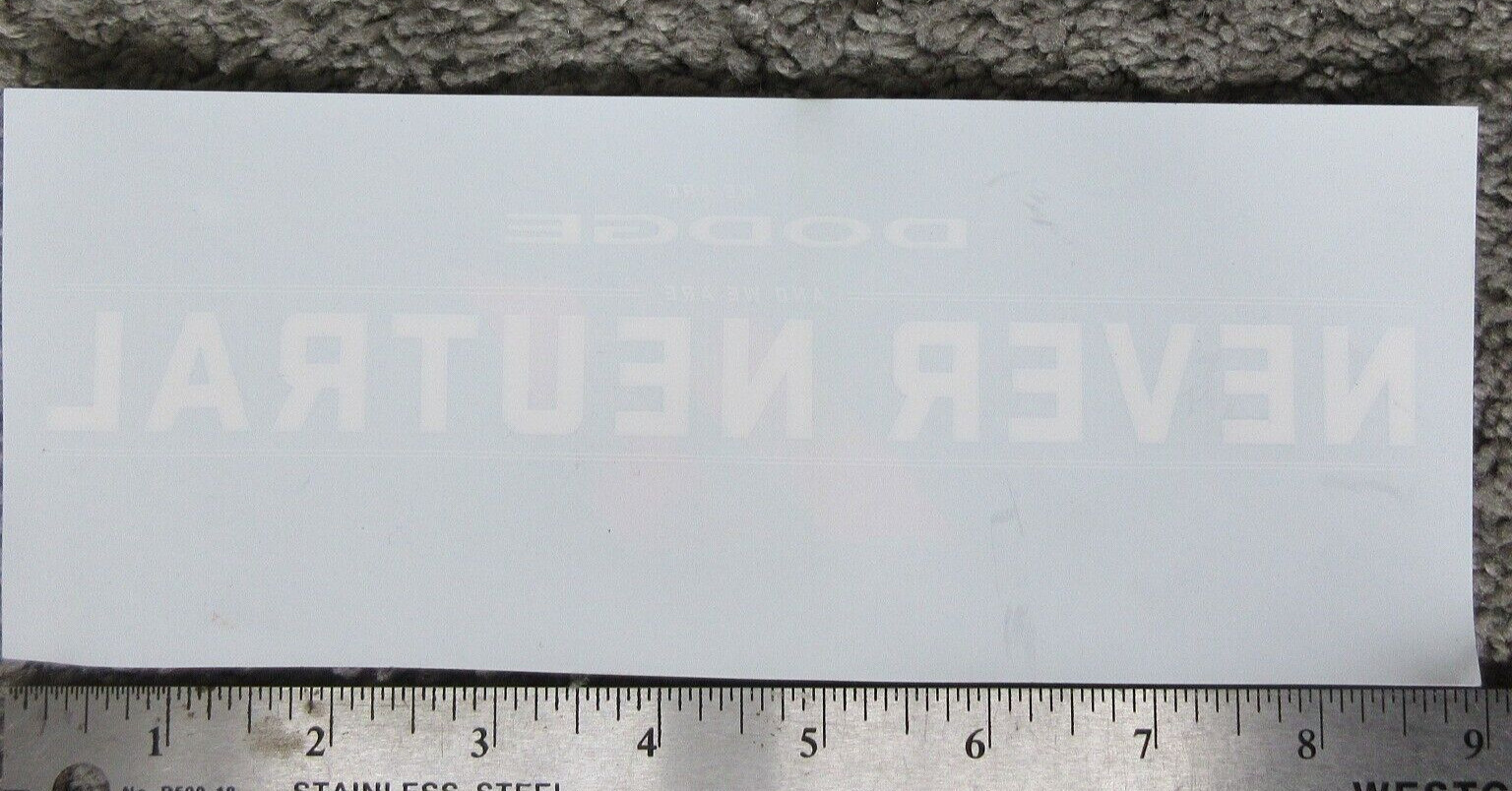 NEW 5" DODGE NEVER NEUTRAL WINDOW STICKER LOT X5