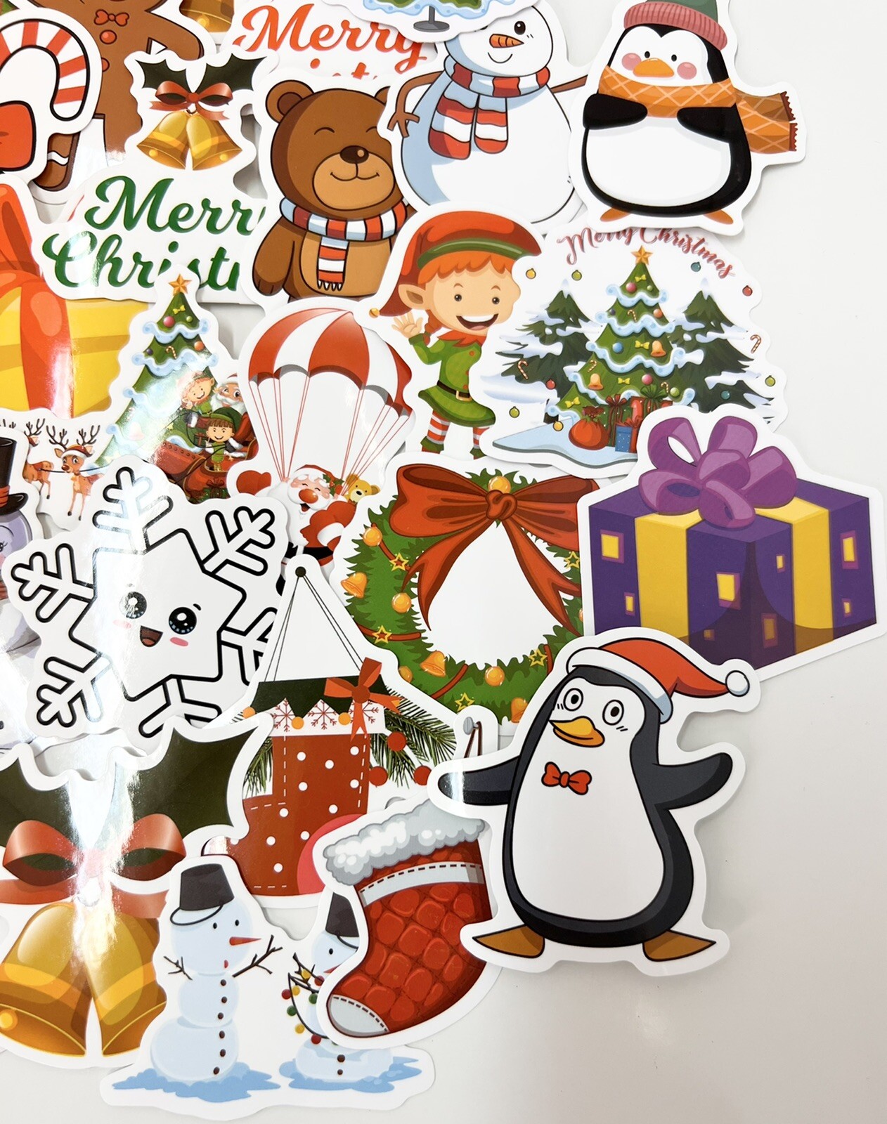30 Random Holiday Christmas Vinyl Stickers Free Shipping