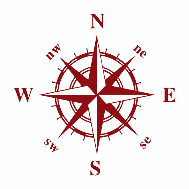 Compass Navigation Automotive Die Cut Decal Multi colors Oracal 651 brand & more