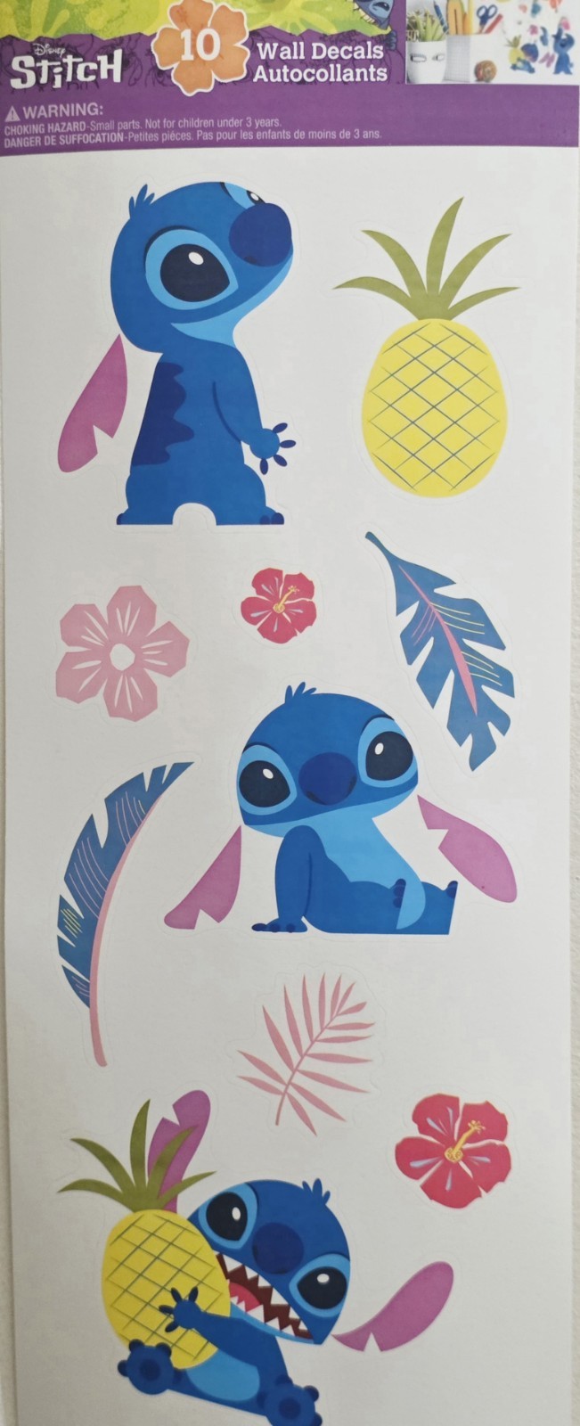 Disney Stitch Room Wall Decal Stickers 10 Assorted Designs Great for Birthdays