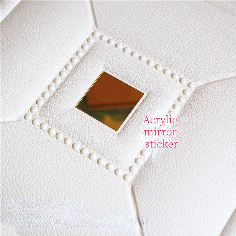 3D Foam Wall Sticker Wallpaper Mirror Decal Waterproof Self Adhesive Home Decor