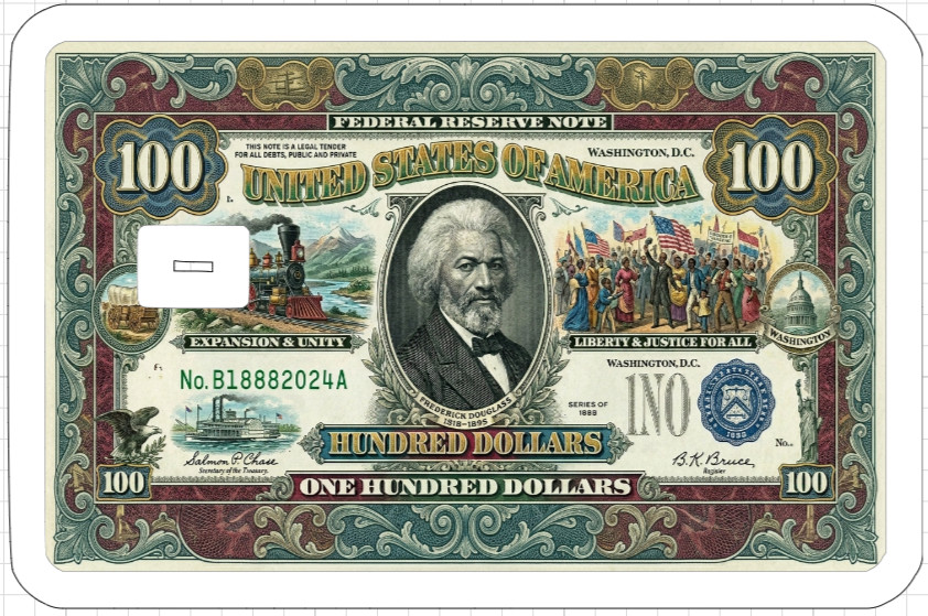 Black Money Art Credit Debit ATM Gift Card Skin Sticker Obama African American