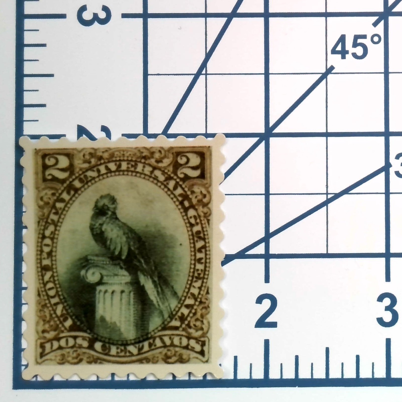Vintage Guatemala Postage Stamp Sticker Quetzal Bird 2 Centavos Vinyl Decal