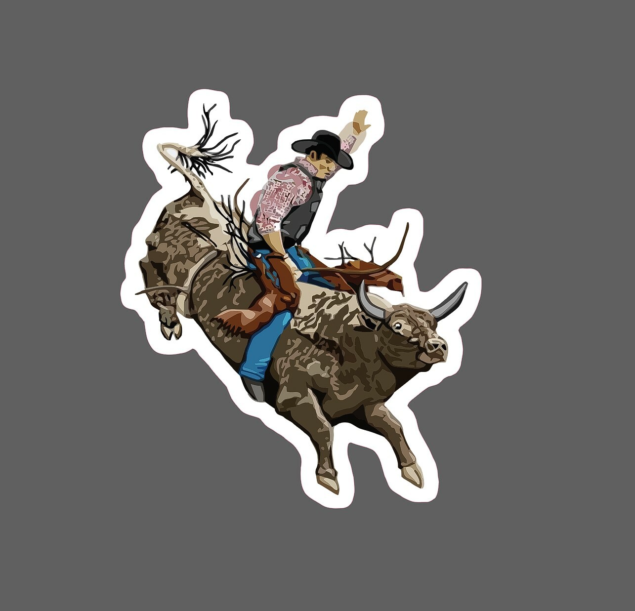 Bull Rider Sticker Rodeo Western Waterproof – Buy Any 4 For $1.75 Each Storewide